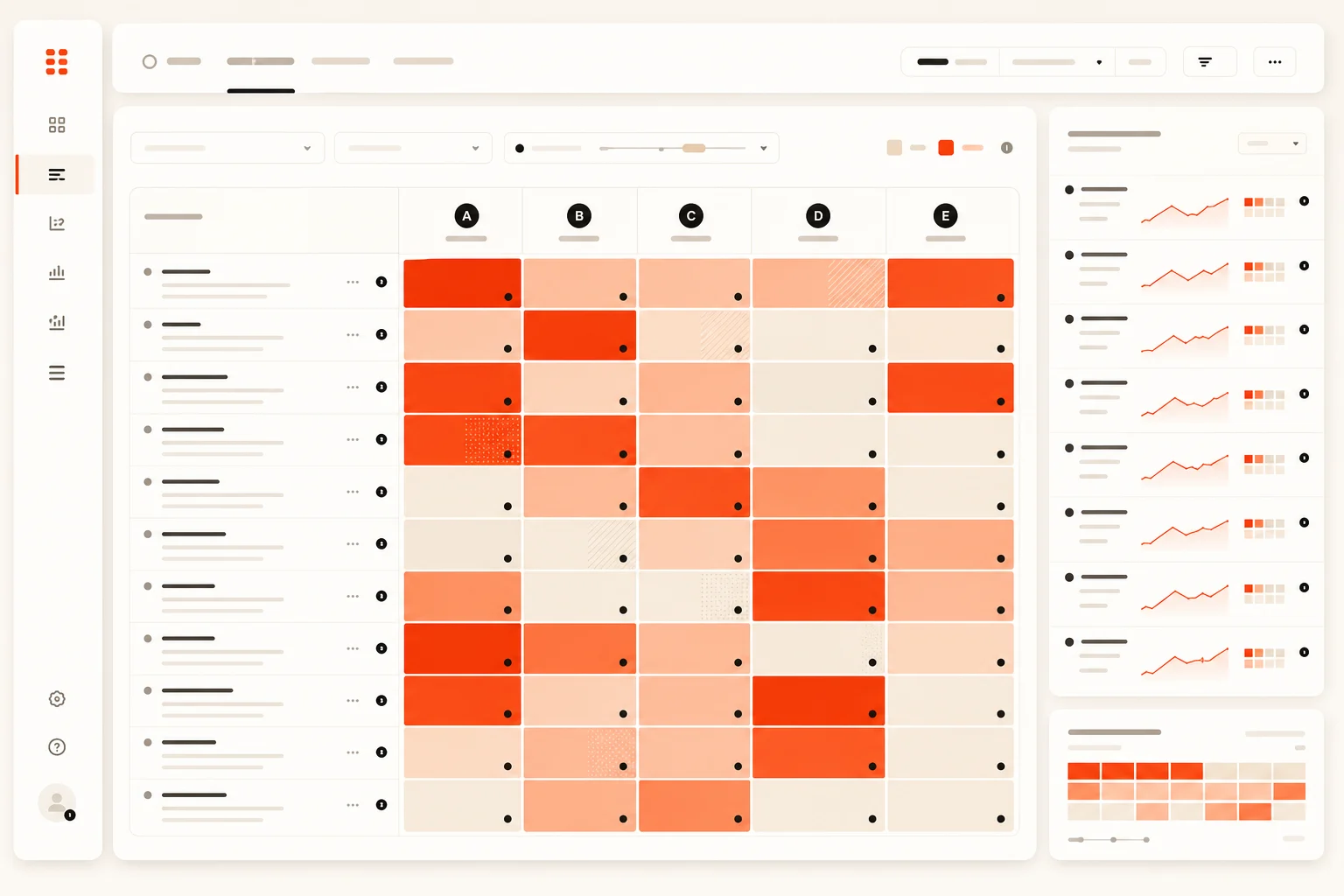 Coverage matrix product view